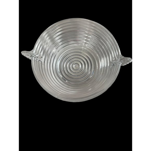 Vintage 1938-43 discontinued Anchor Hocking clear Manhattan 5 pc berry bowl set - Picture 4 of 9